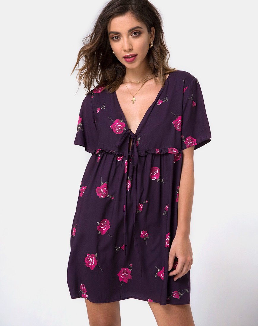 Mini robe Flawa, rose du soir
