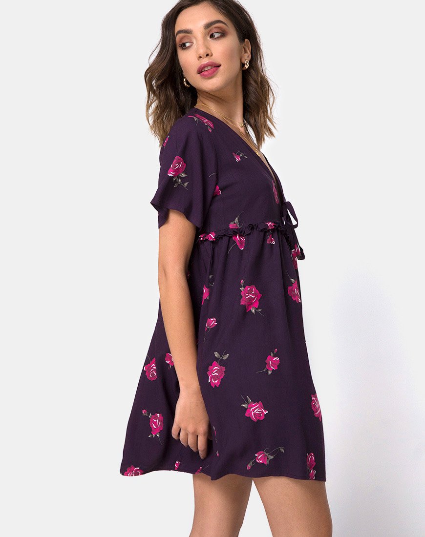 Mini robe Flawa, rose du soir
