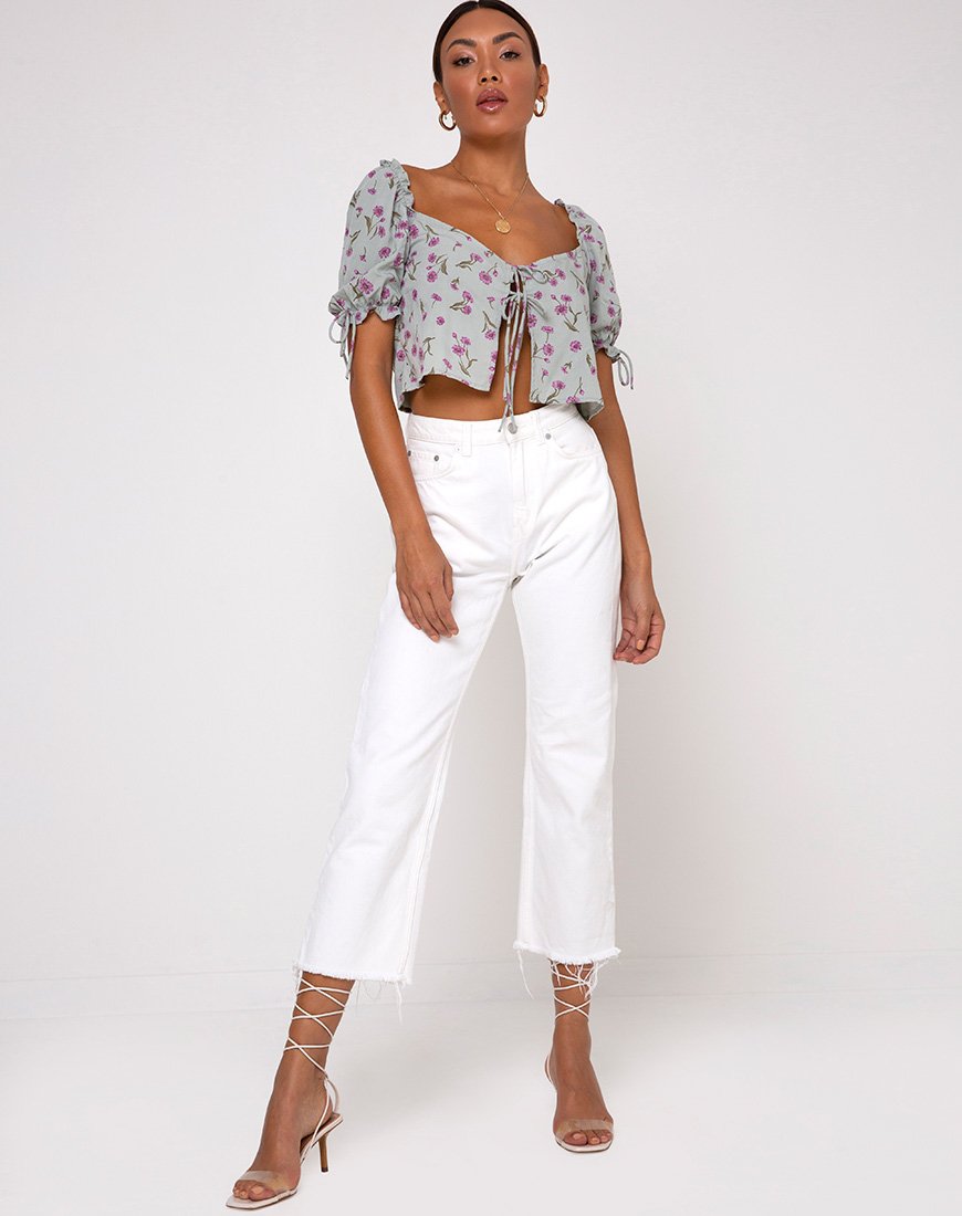 Image de Fleur Top in Little Petal Dusky Blue