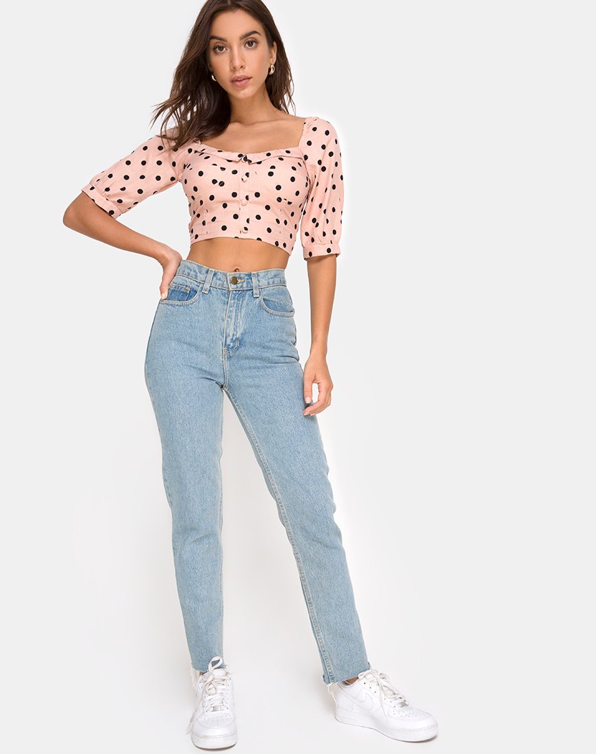 Image de Flory Crop Top in New Polka Nude