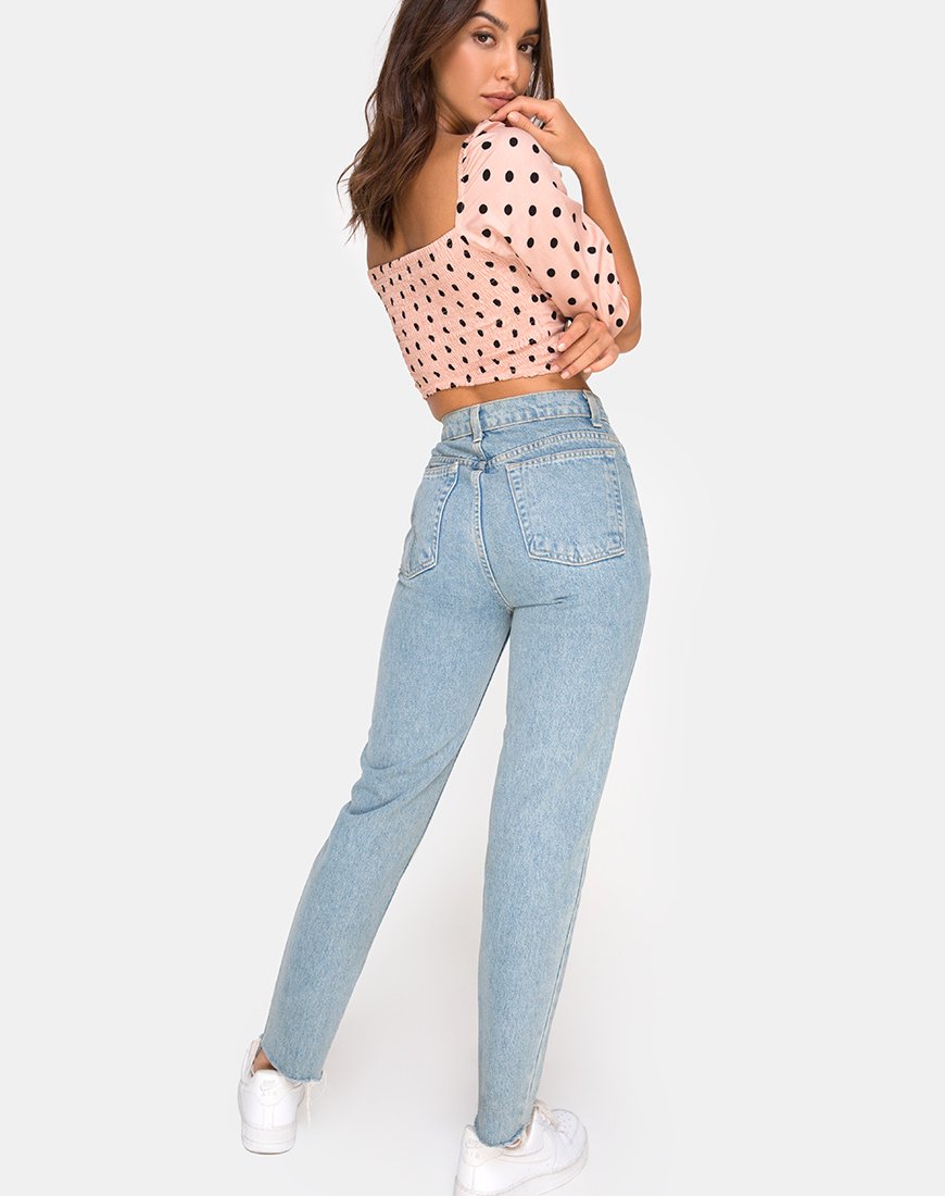 Image de Flory Crop Top in New Polka Nude