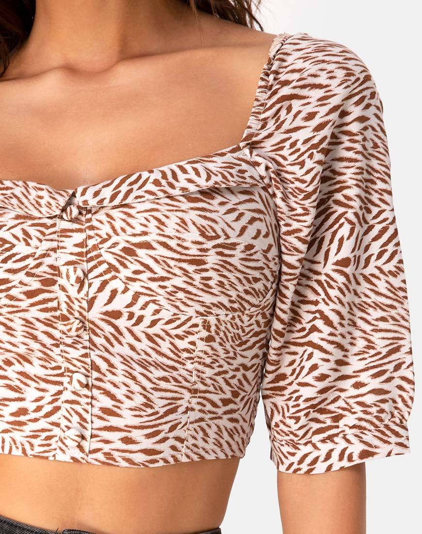 Image de Flory Crop Top in Safari Taupe