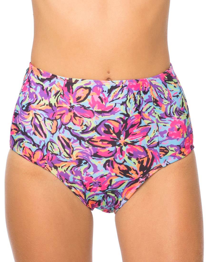 Bas de bikini long Motel Flux, fleur floue