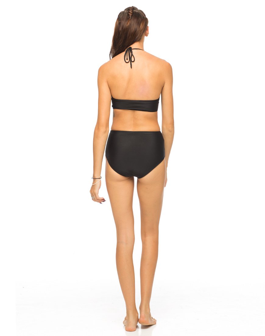 Image de Motel Flux Longline Bikini Top In Black