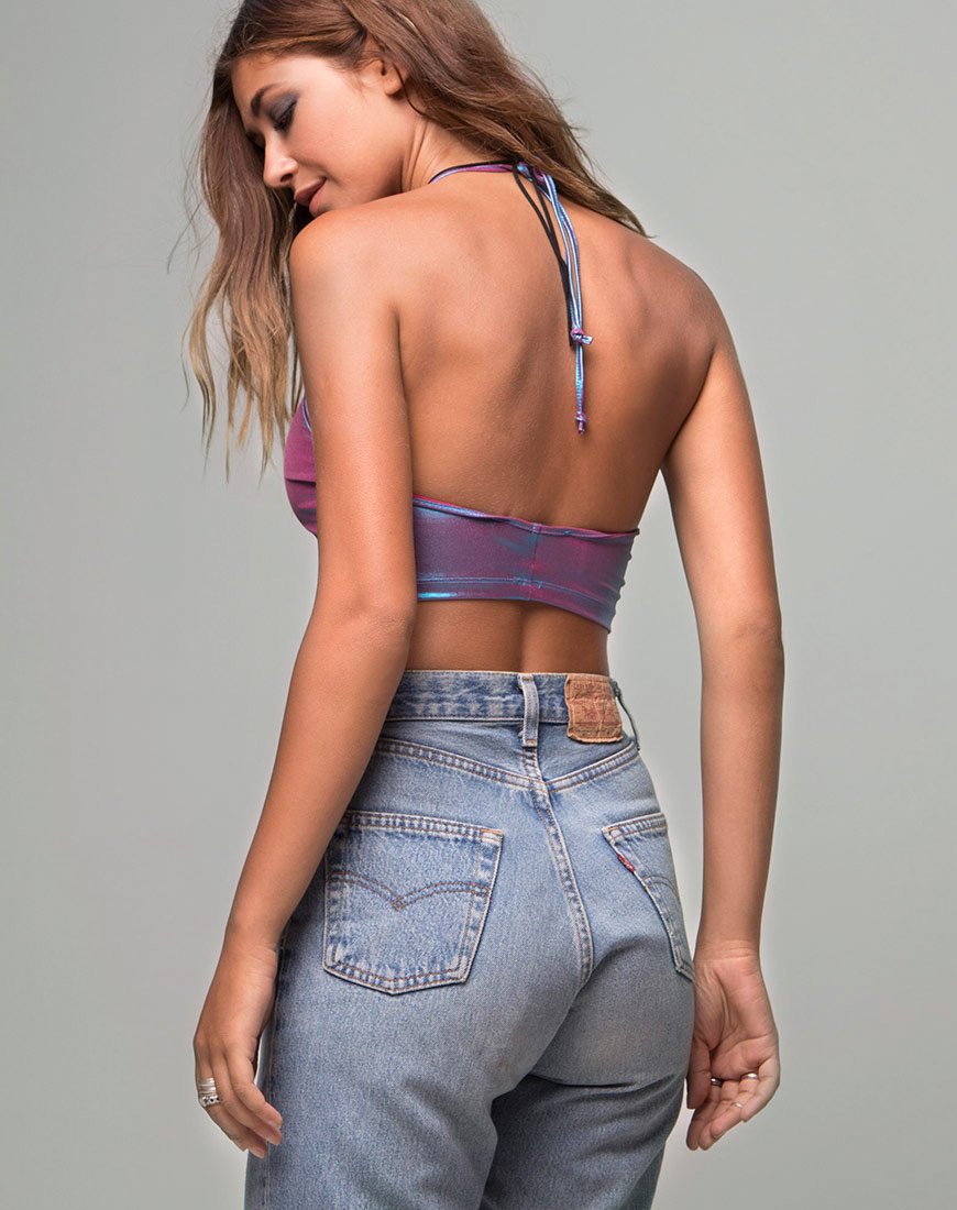 Image de Fonda Crop top in Metallic Opal Shimmer