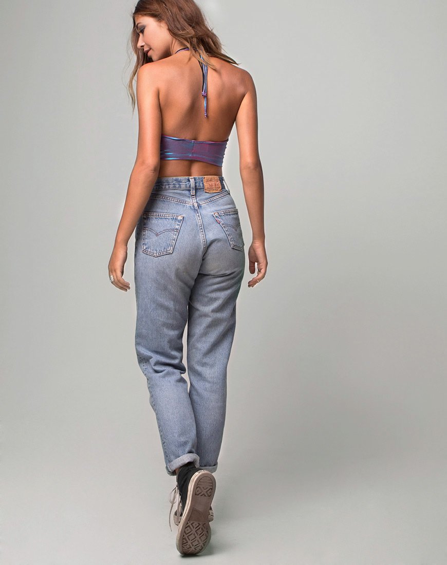 Image de Fonda Crop top in Metallic Opal Shimmer