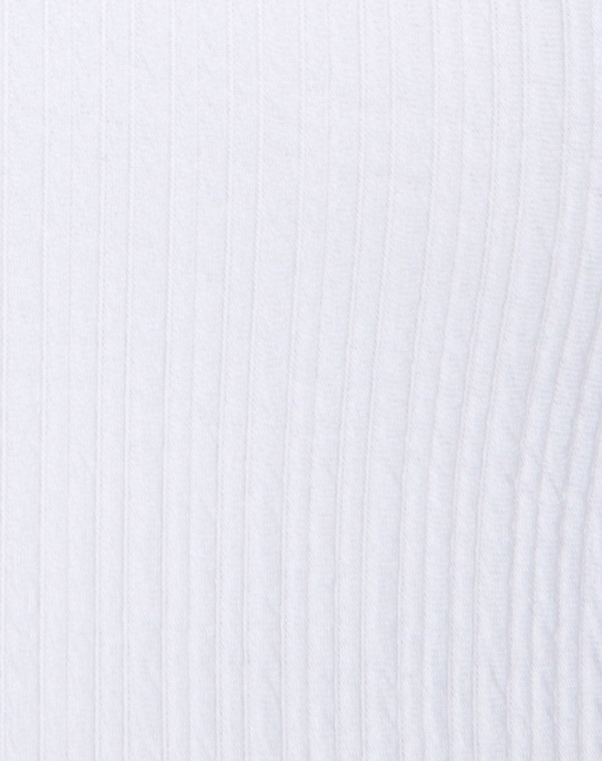 Image of Freja Bodycon Dress in Multi Rib Ivory