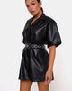 Image de la mini robe Fresia en PU noir
