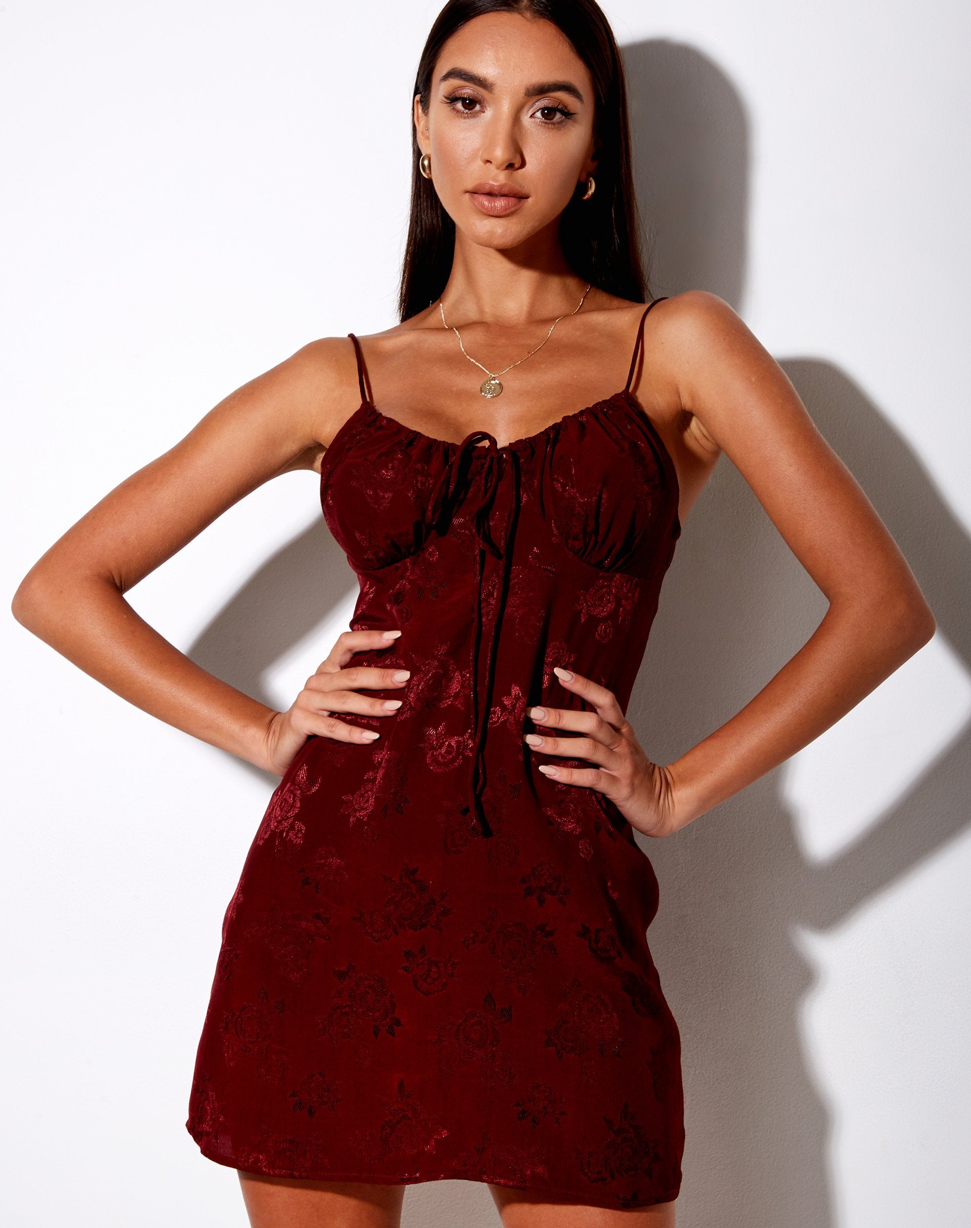Image de Frimala Slip Dress in Satin Rose Mulberry