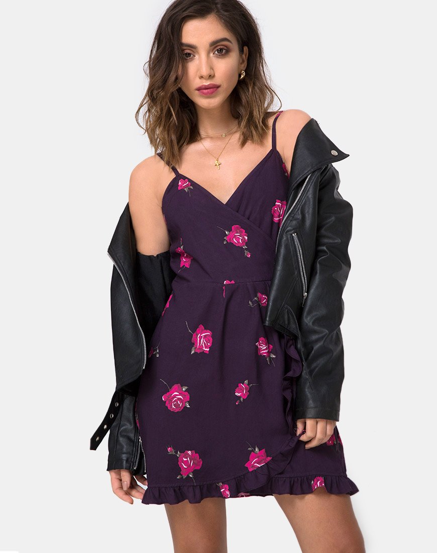Mini robe Fuare, rose du soir