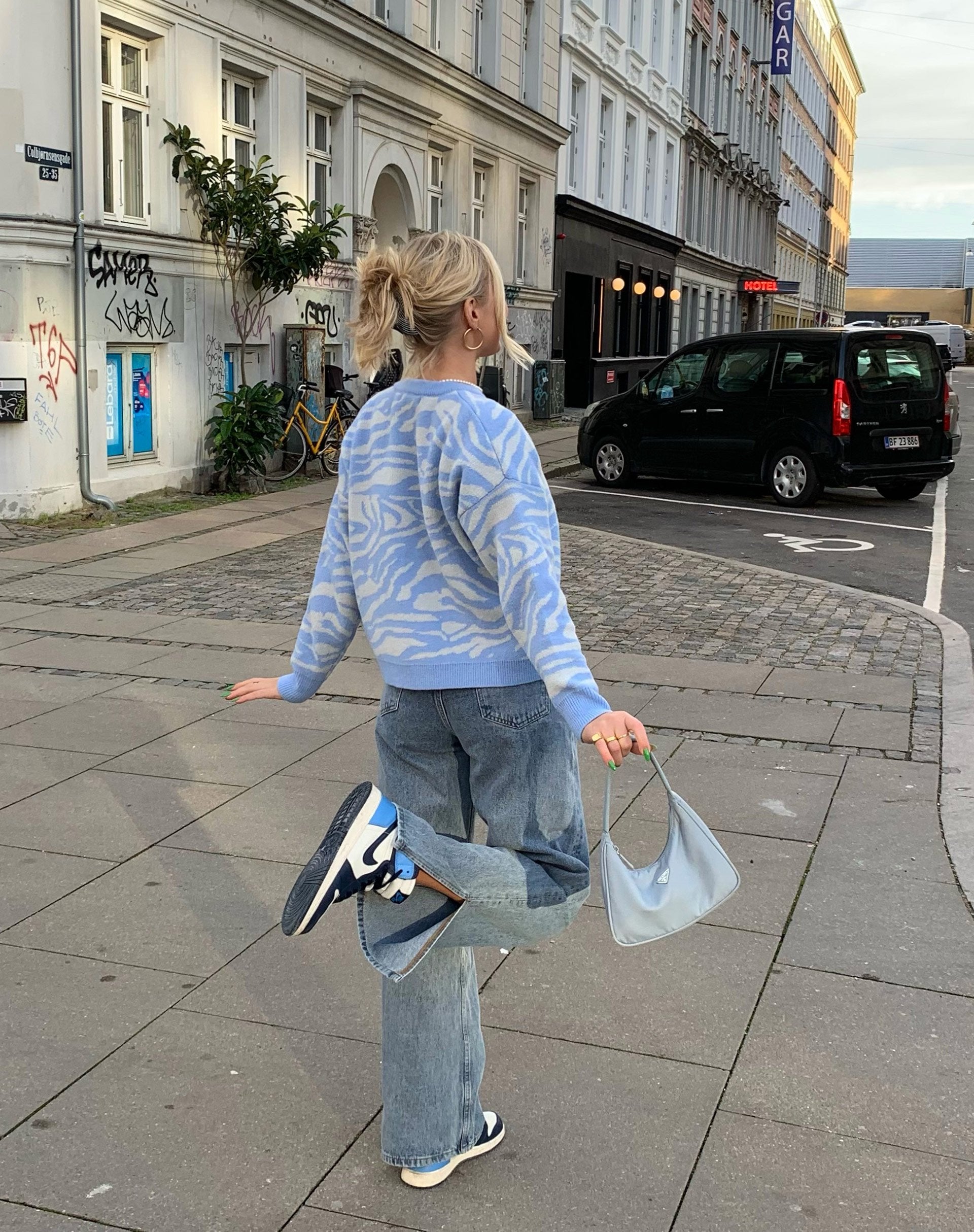 Image de Eleni Jumper in Zebra Blue Grey