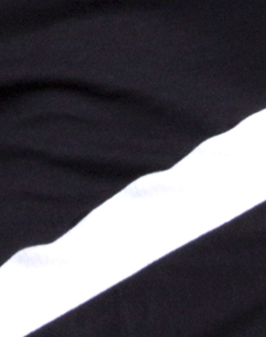 Image de Gadice Bodice Off The Shoulder en noir avec des rayures blanches