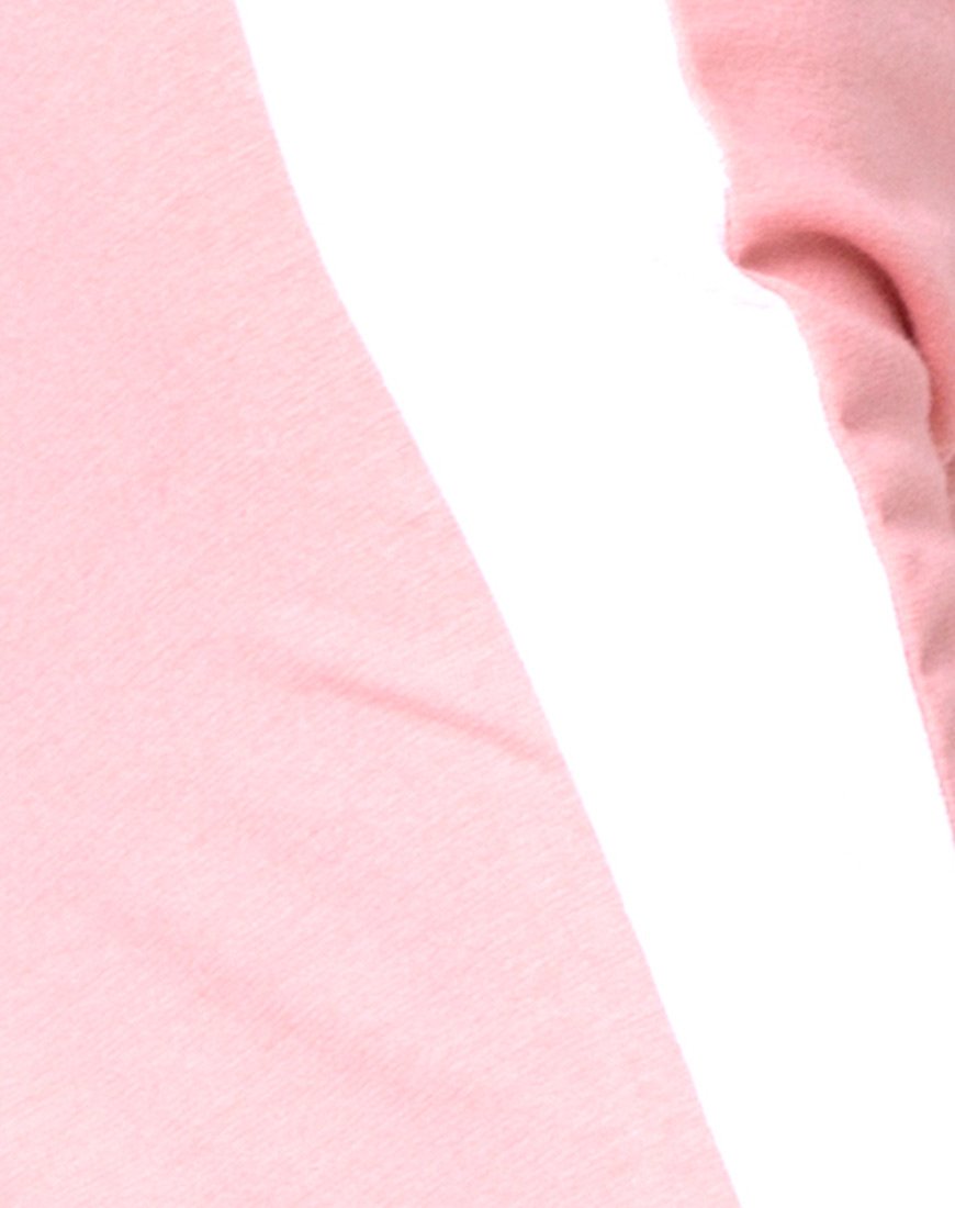 Image de Gadice Bodice Off The Shoulder en rose pâle avec des rayures blanches