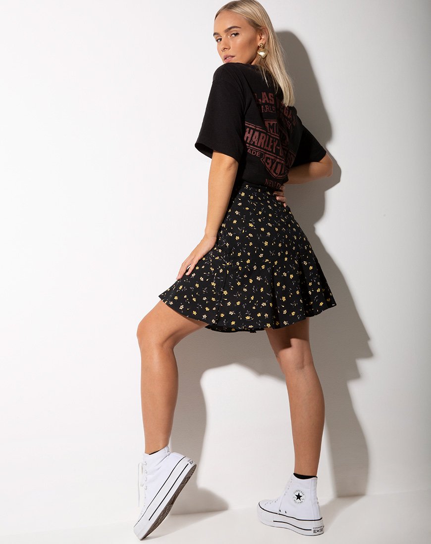 Image de la mini-jupe Gaelle, Pretty Petal Black