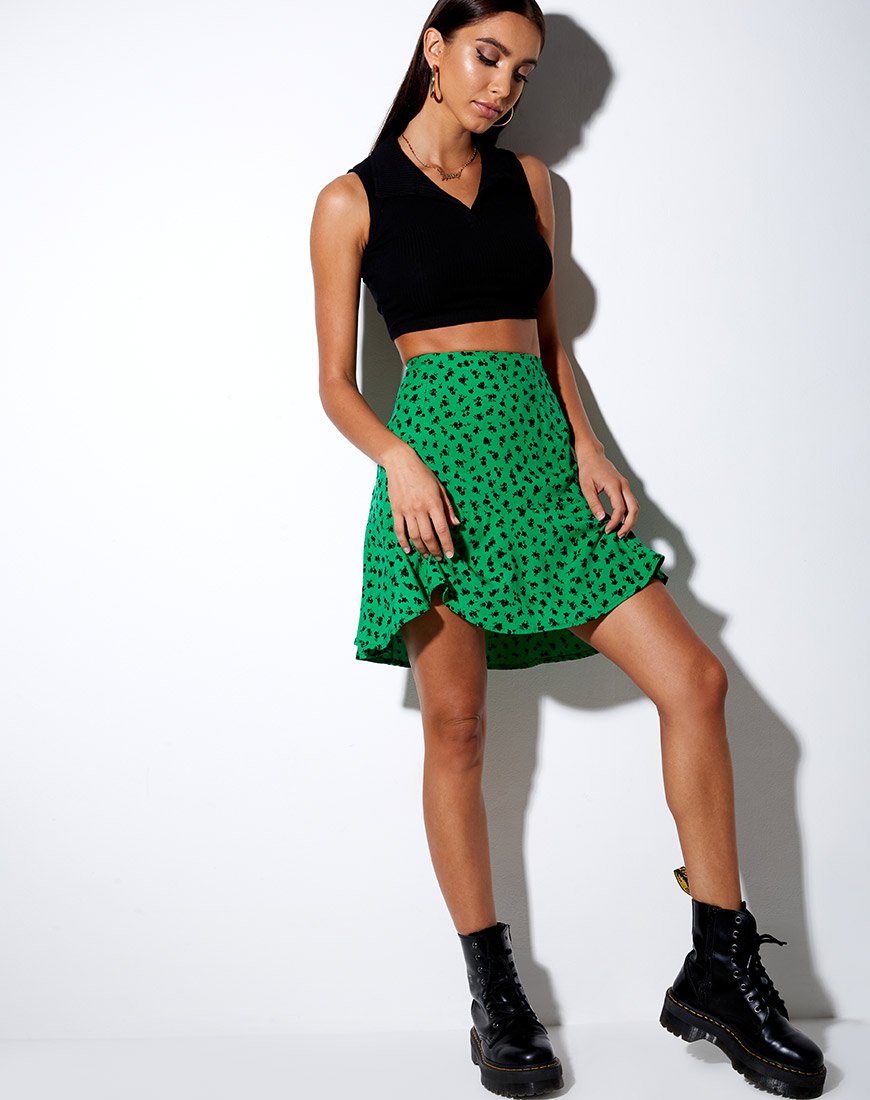 Image de la jupe Gaelle, Dainty Daisy Green