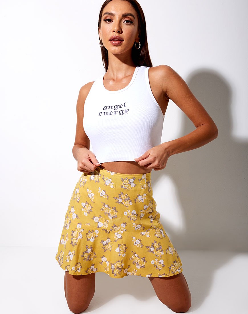 Jupe patineuse Gaelle, Rose Bunch Yellow