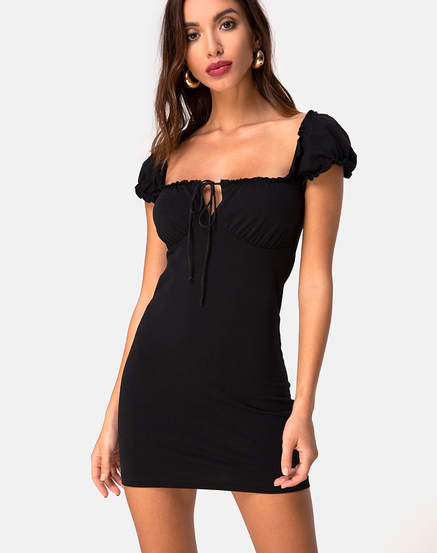 Robe Gaina en jersey noir
