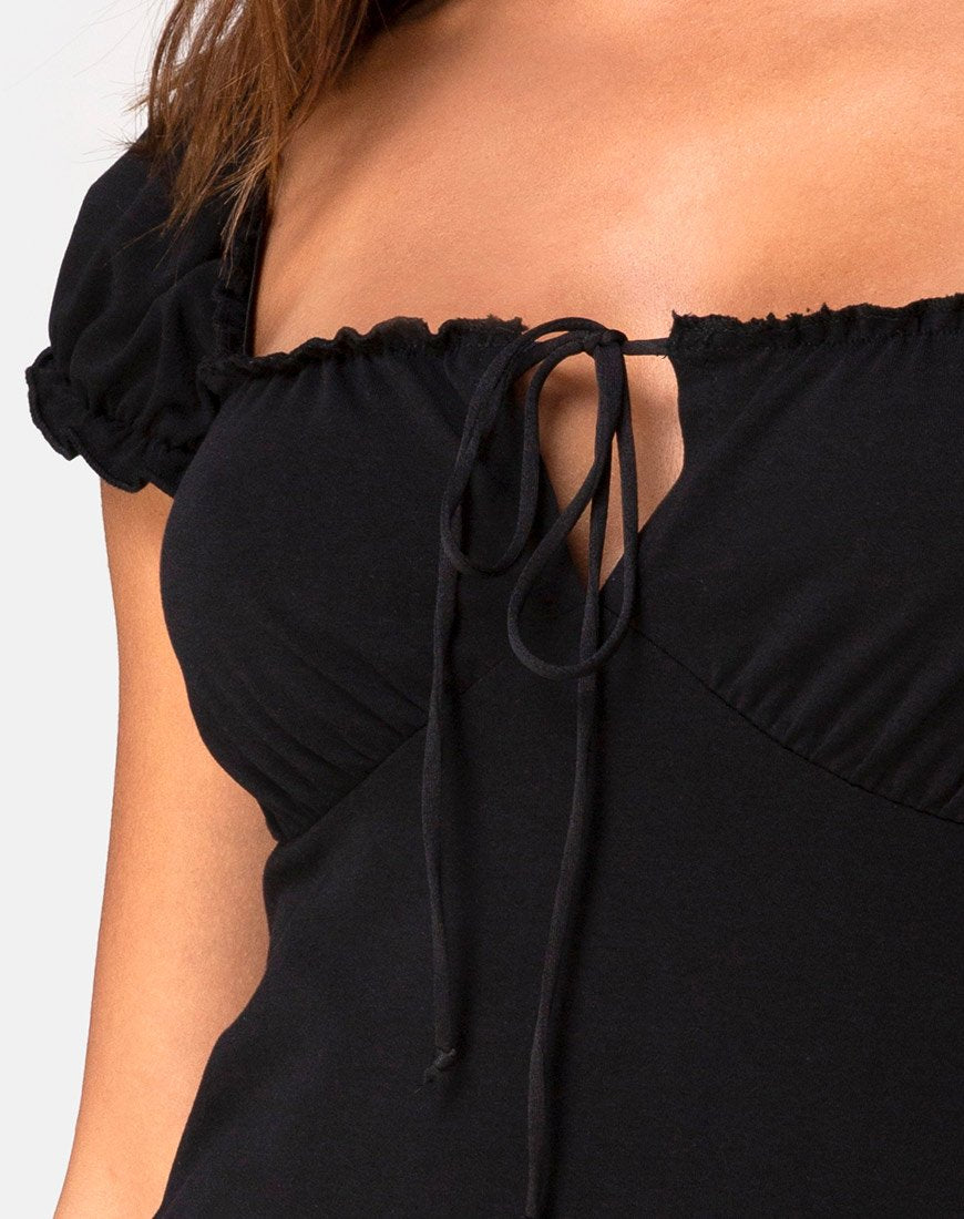 Image de la robe Gaina en jersey noir