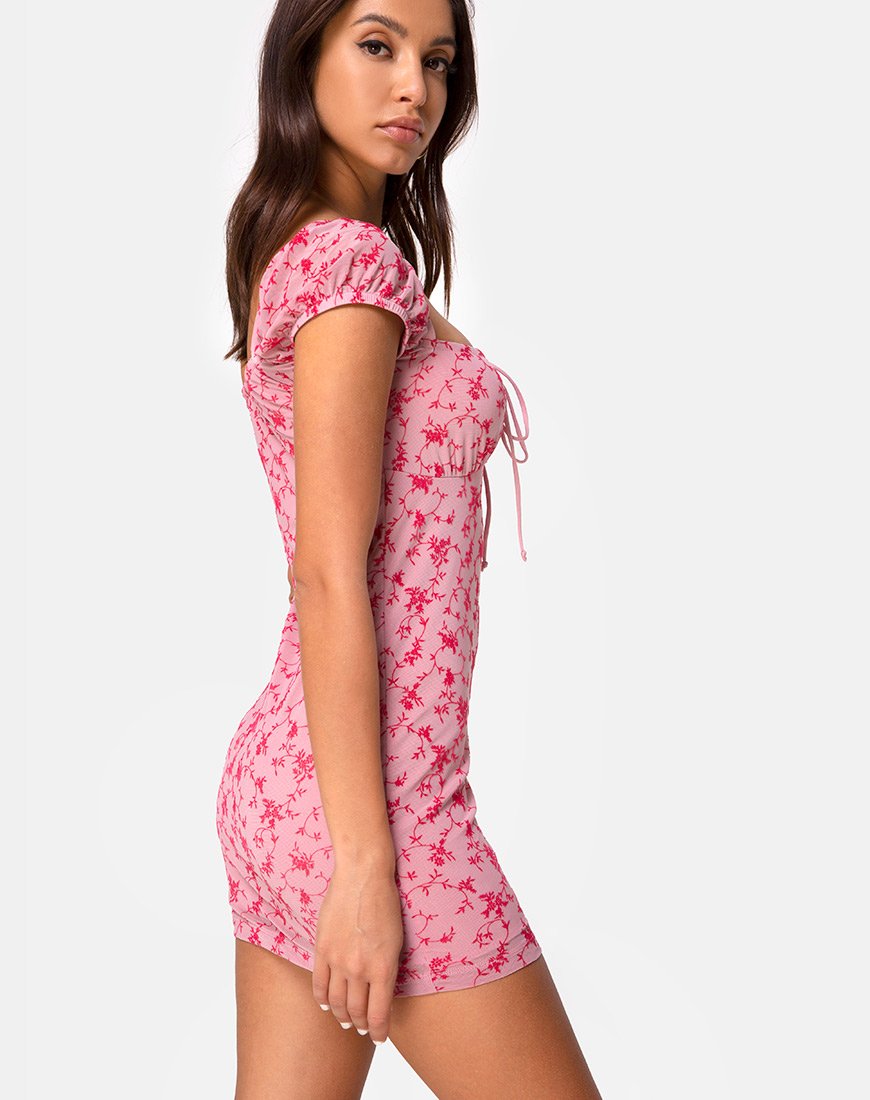 Image de Gaina Dress in Love Bloom Pink Flock