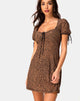 Image de Guenette Dress in Animal Flock Tan Net