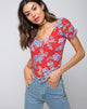 Image de Galay Bodice Plunge en Vintage Fleur