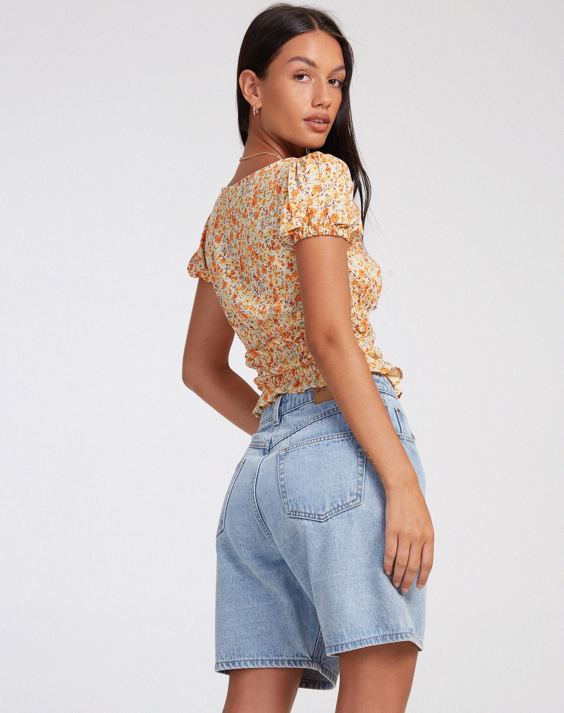image du Top Galo en Ditsy Tangerine