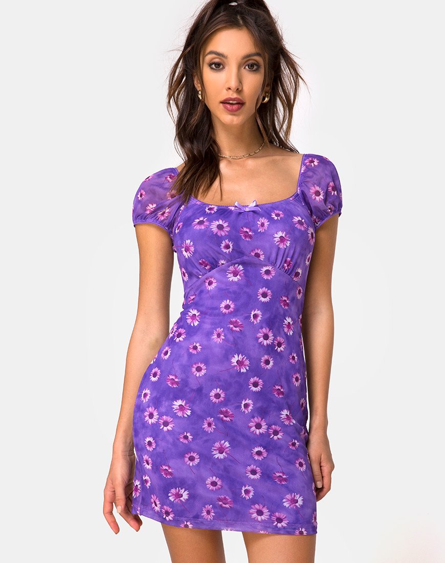 Mini robe Galot, Daisy Daze, violet
