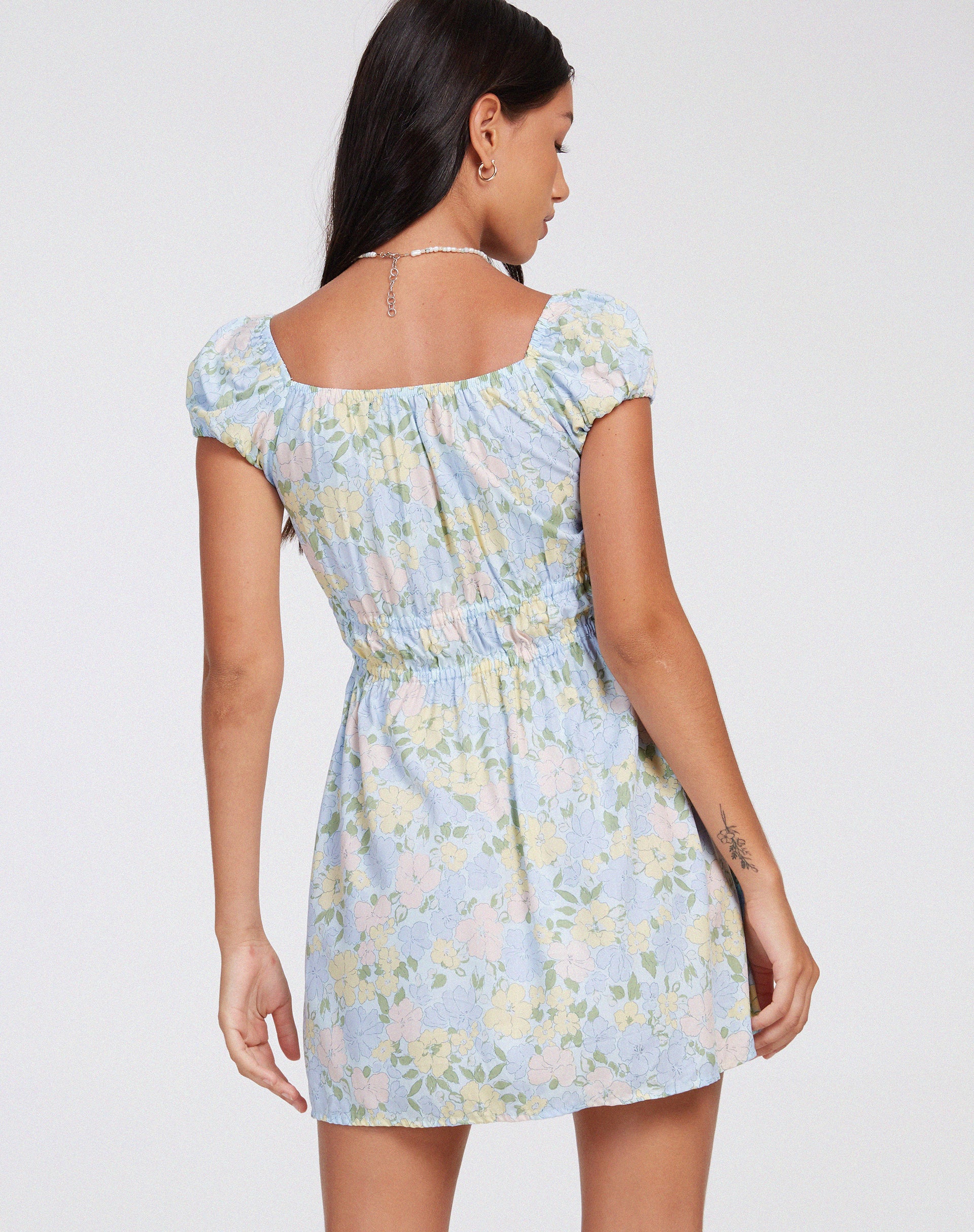 image de Galova Mini Dress in Washed Out Pastel Floral