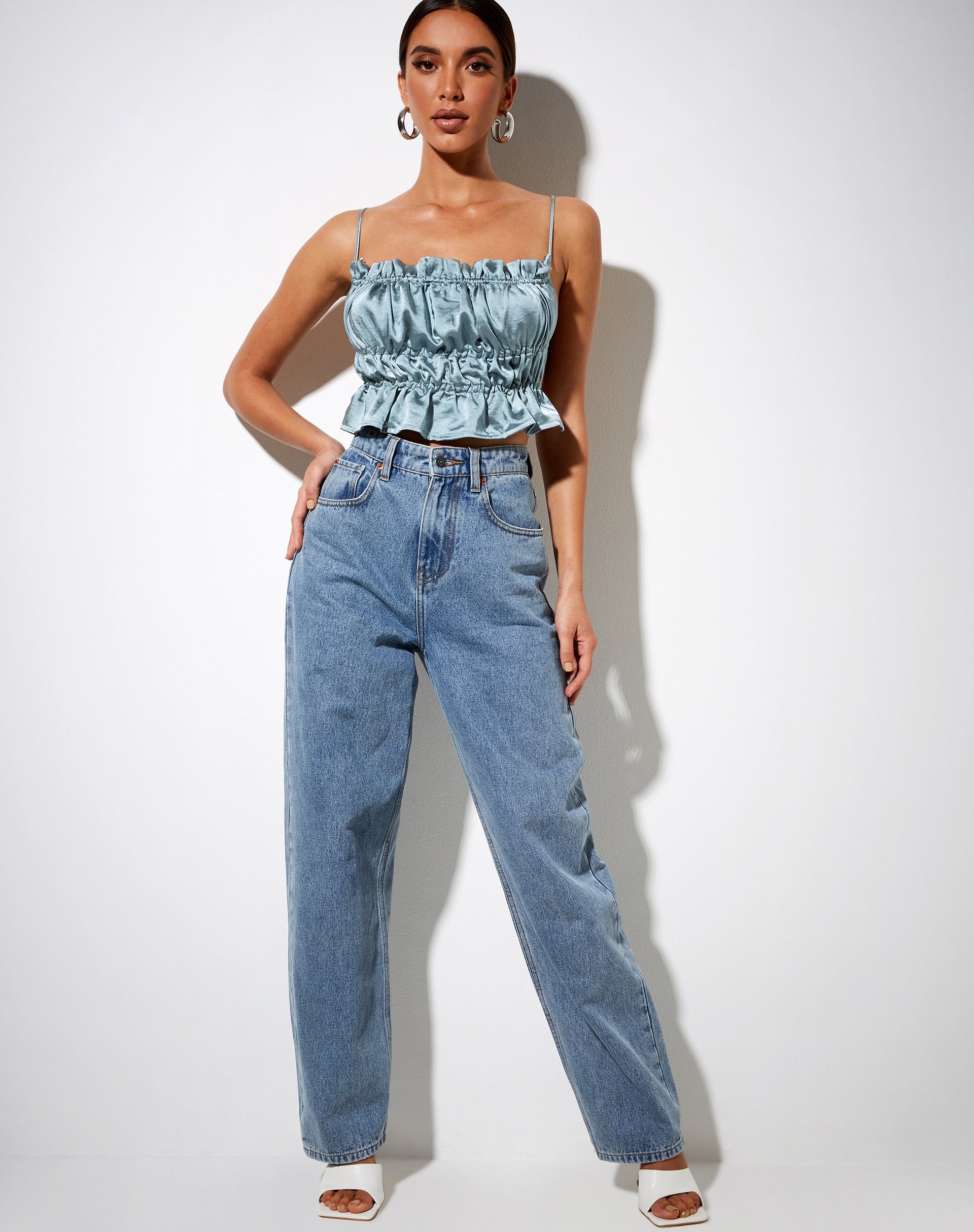 Image de Gamera Cami Top in Satin Silver