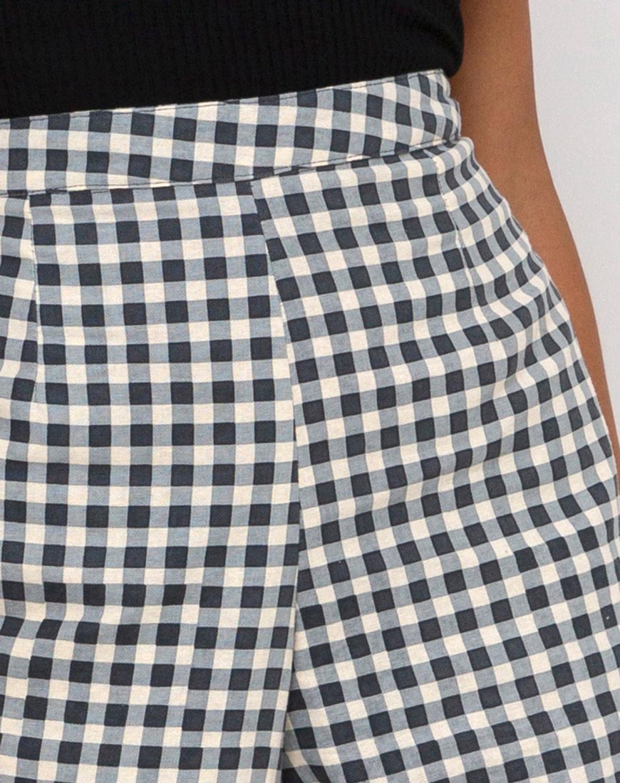 Image de Gamila Culotte Trouser in Gingham Cream