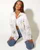 Image de Gana Shirt in White Graffiti Flower