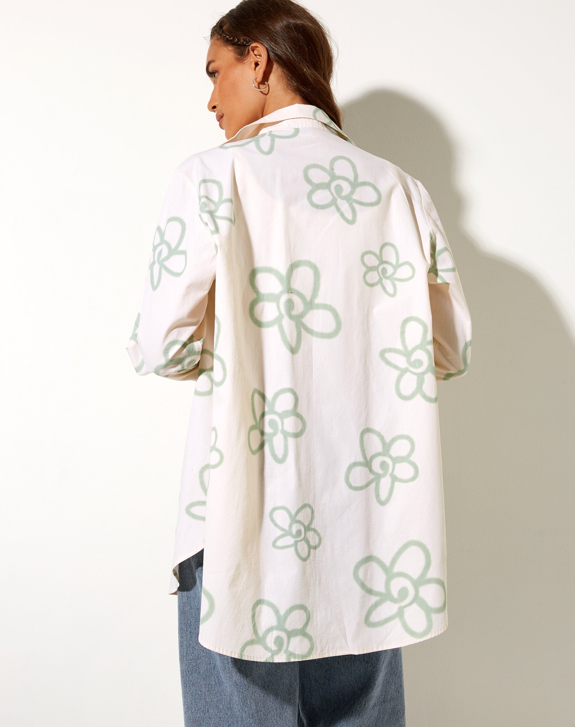 Image de Gana Shirt in White Graffiti Flower