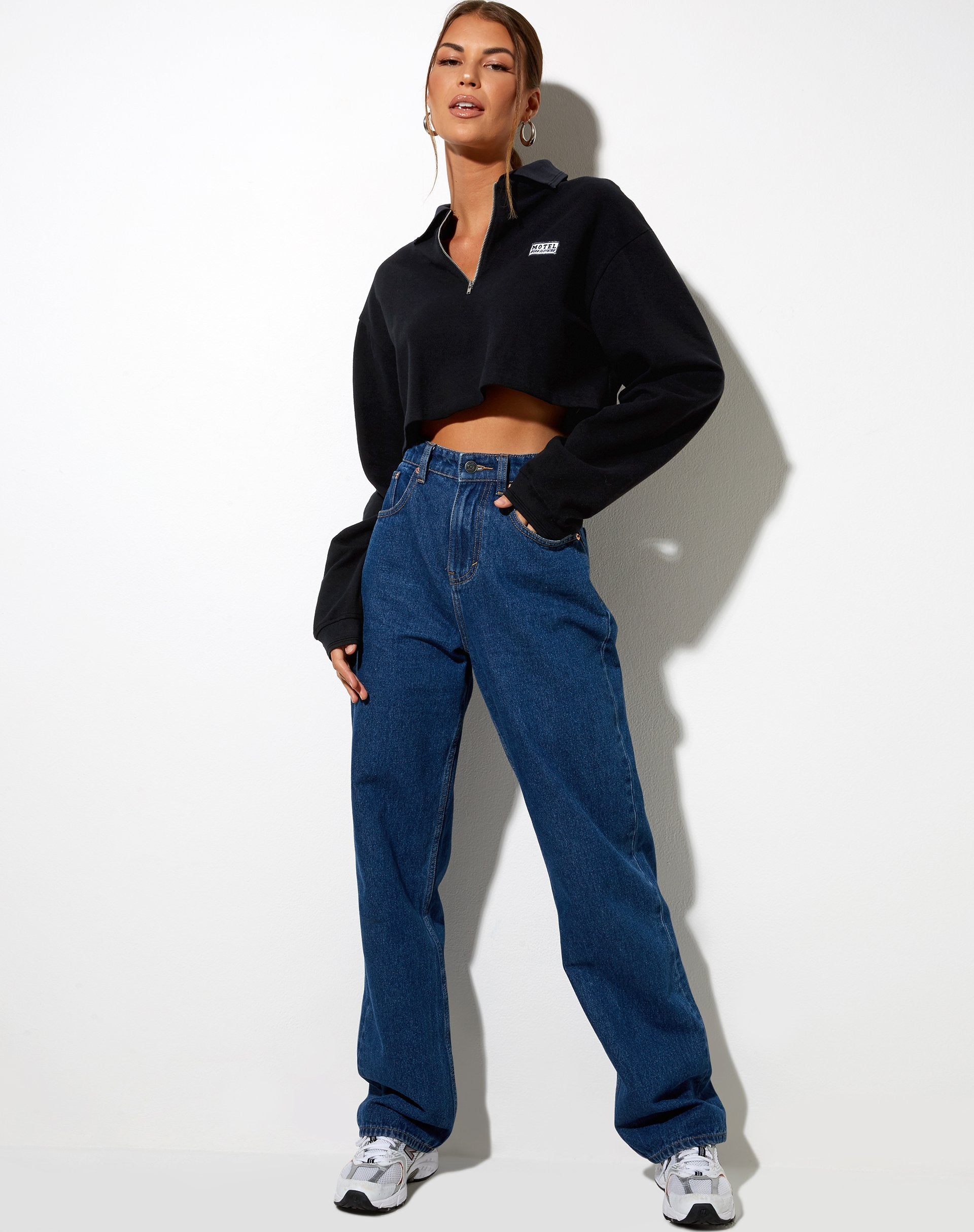 Image de Gandi Crop Top in Black with Motel Work Clothing Label