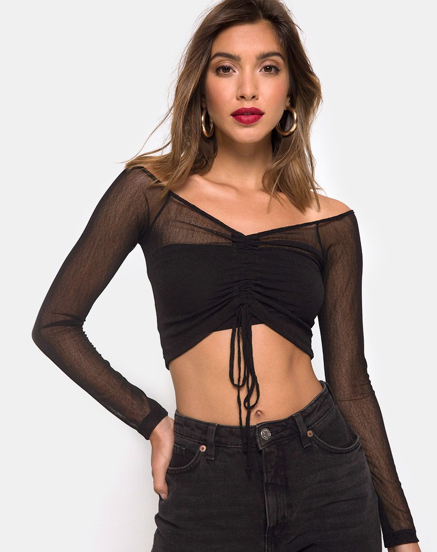 Image de Ganida Crop Top in Black