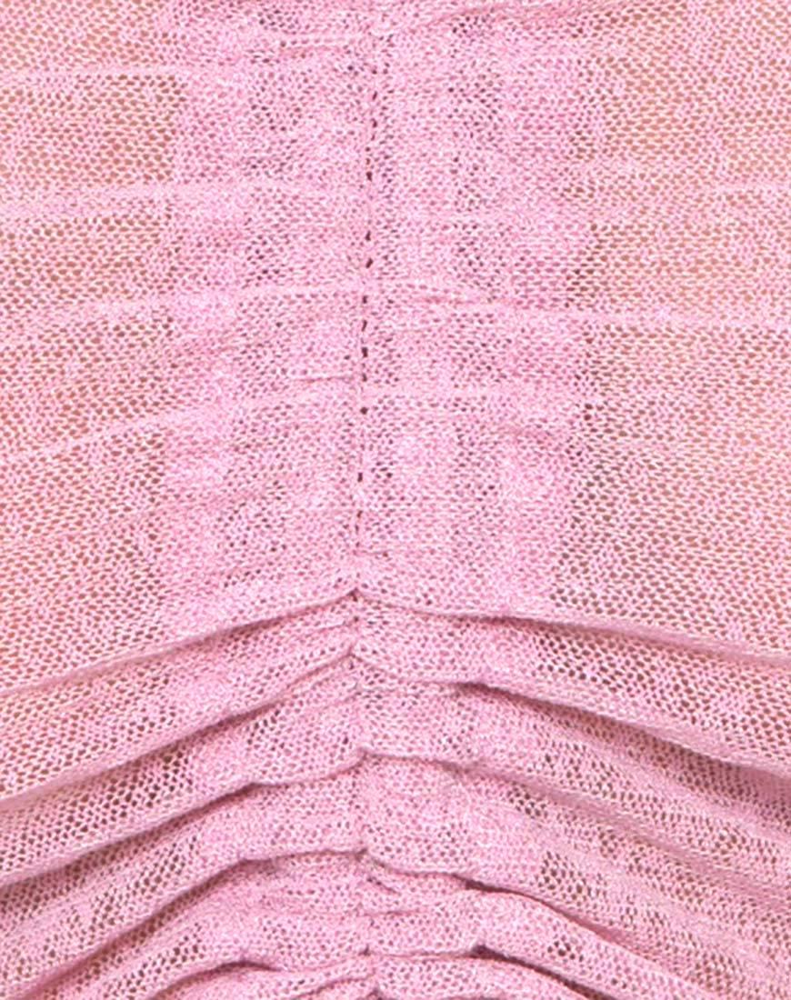 Image de Ganida Crop Top in Sheer Knit Blush