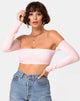 Image de Ganis Long Sleeve Crop Top in Fluffy Knit Candy