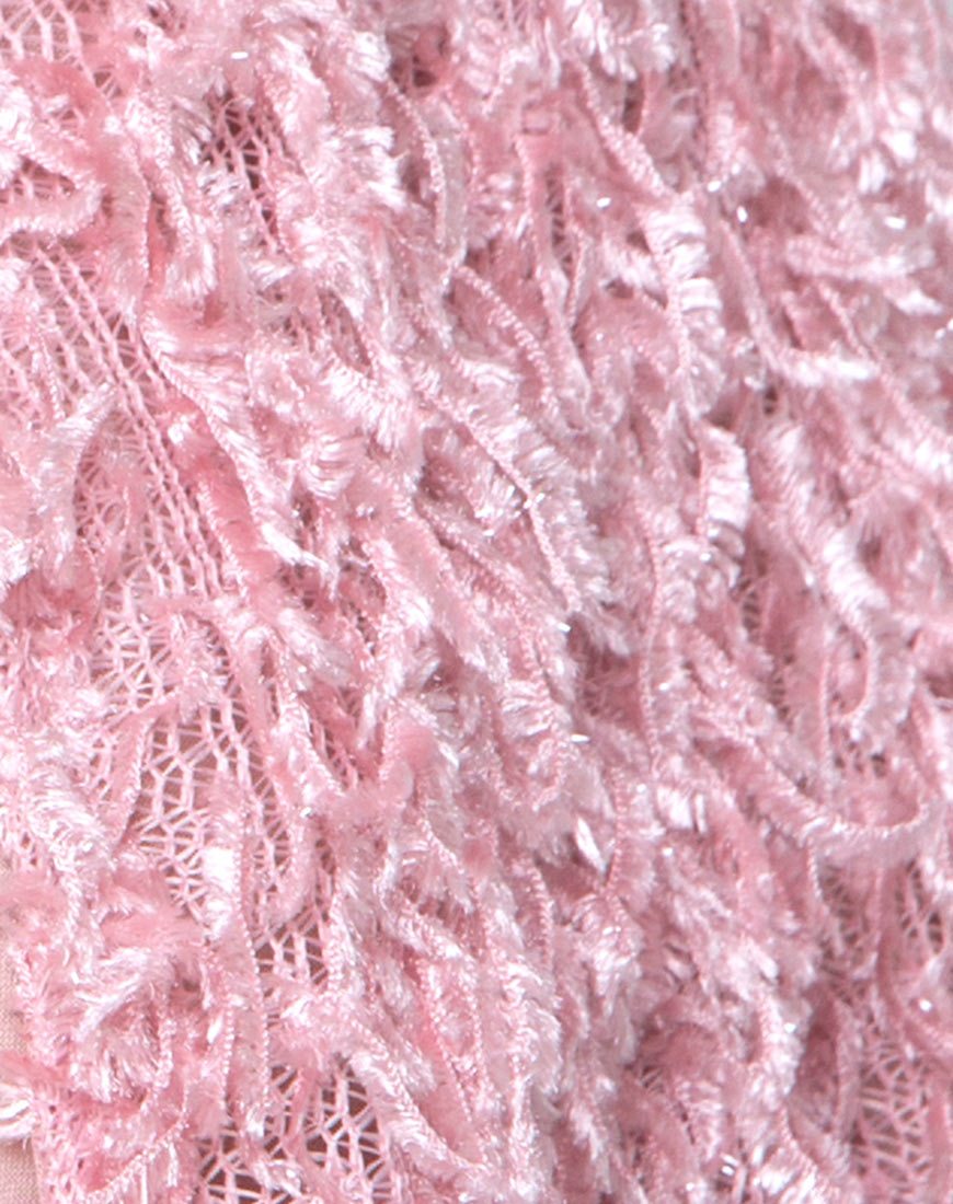 Image de Gasta Cardi en tricot Shaggy sugar Pink