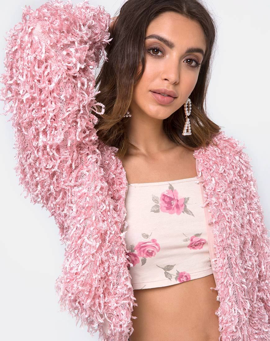 Caraco Gasta en tricot Shaggy sugar Pink