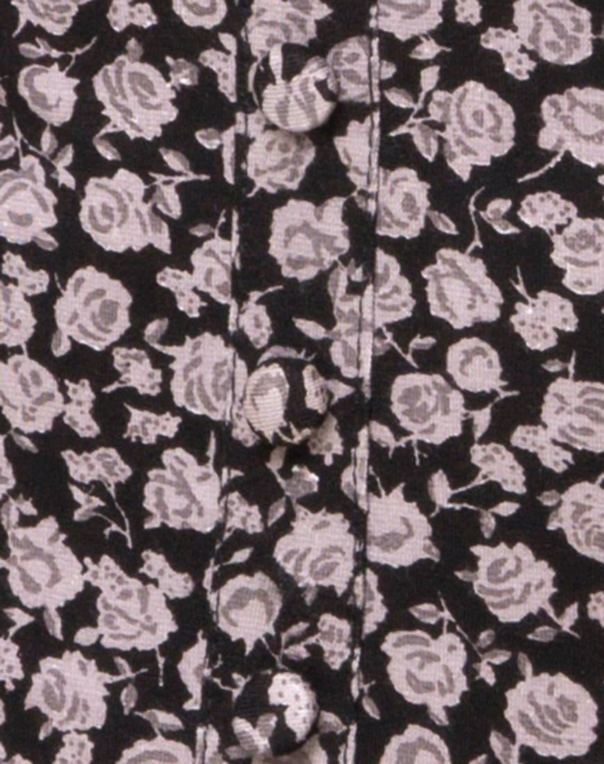 Image de Gaton Bardot Bodice in Ditsy Rose Black