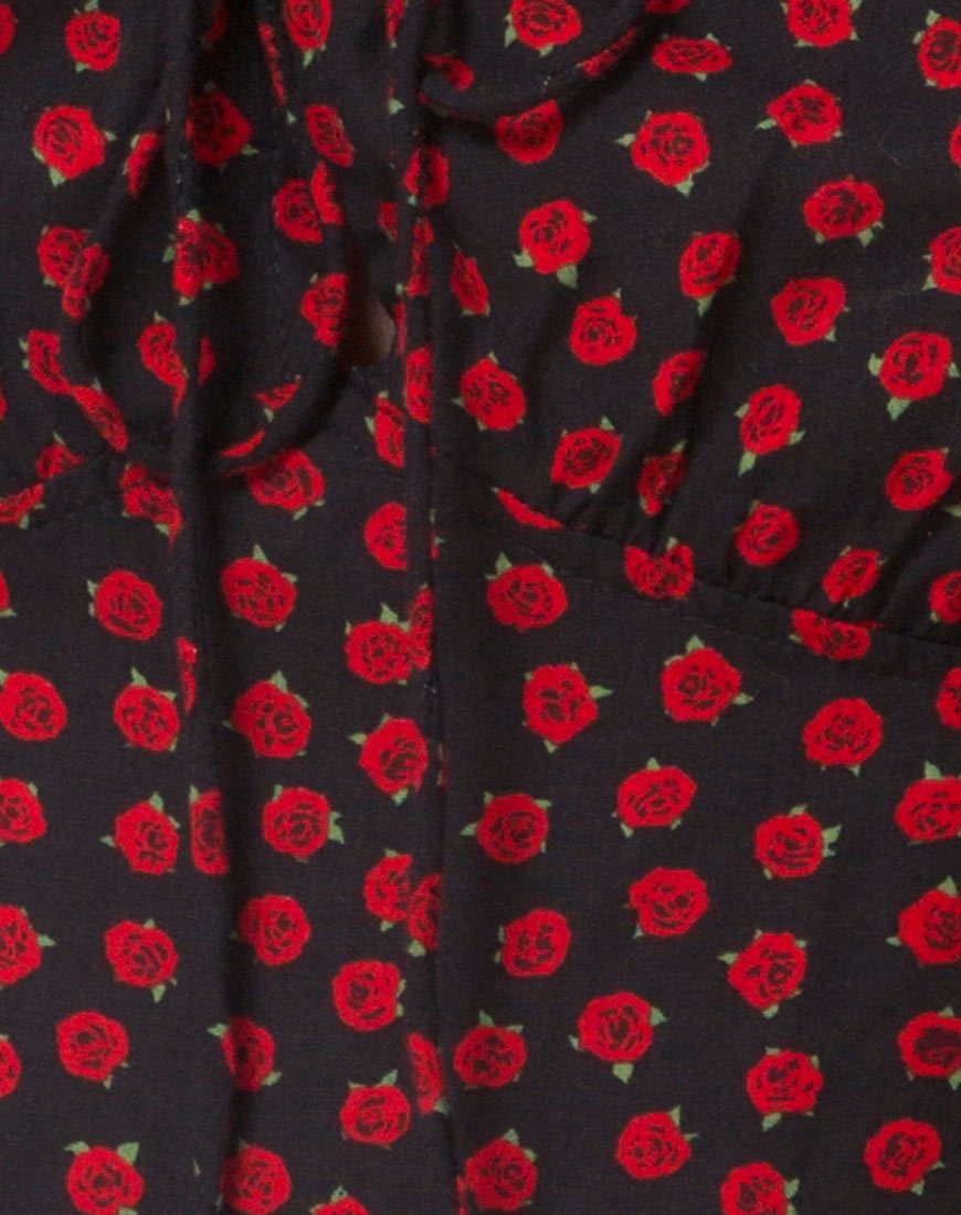 Image de Gaval Mini Dress in Dotty Rose Black