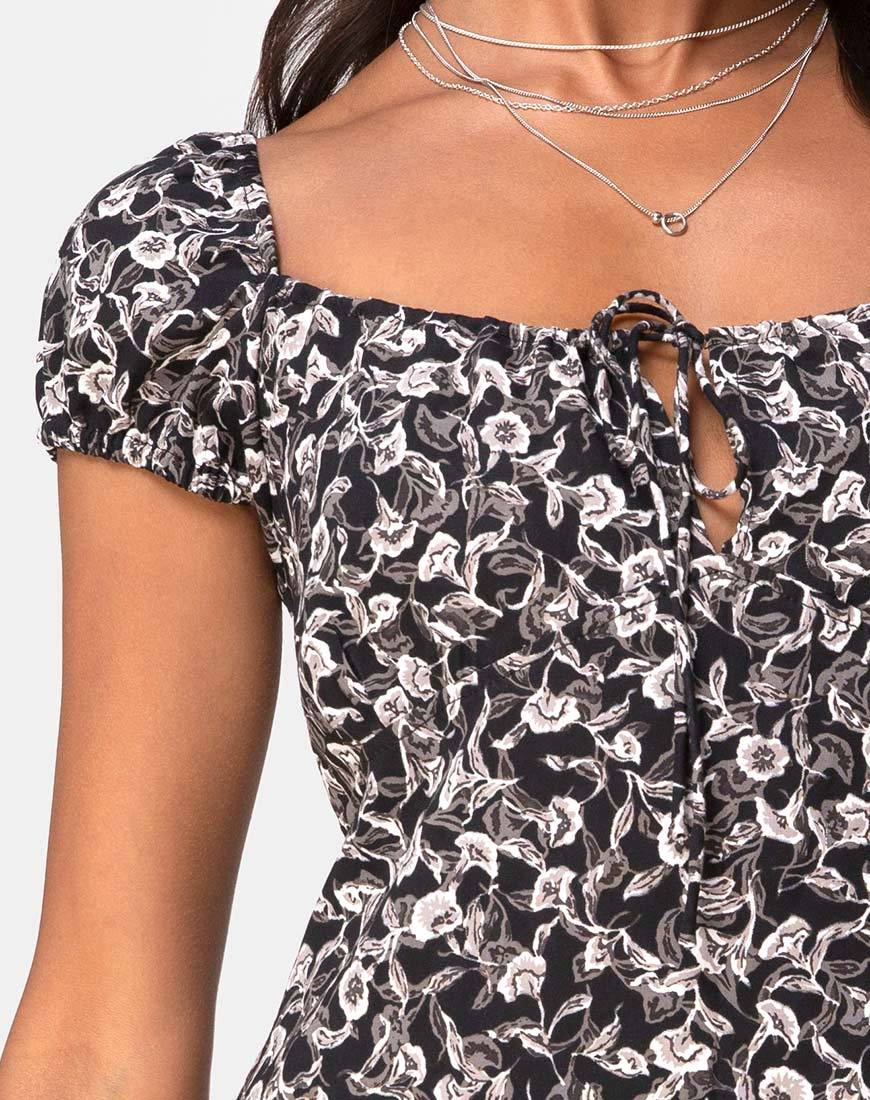 Image of Gaval Mini Dress in Wild Tulip Black