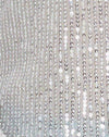  Drape argenté à paillettes