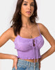 Image de Gemala Cami Top in Satin Ditsy Rose Lavender