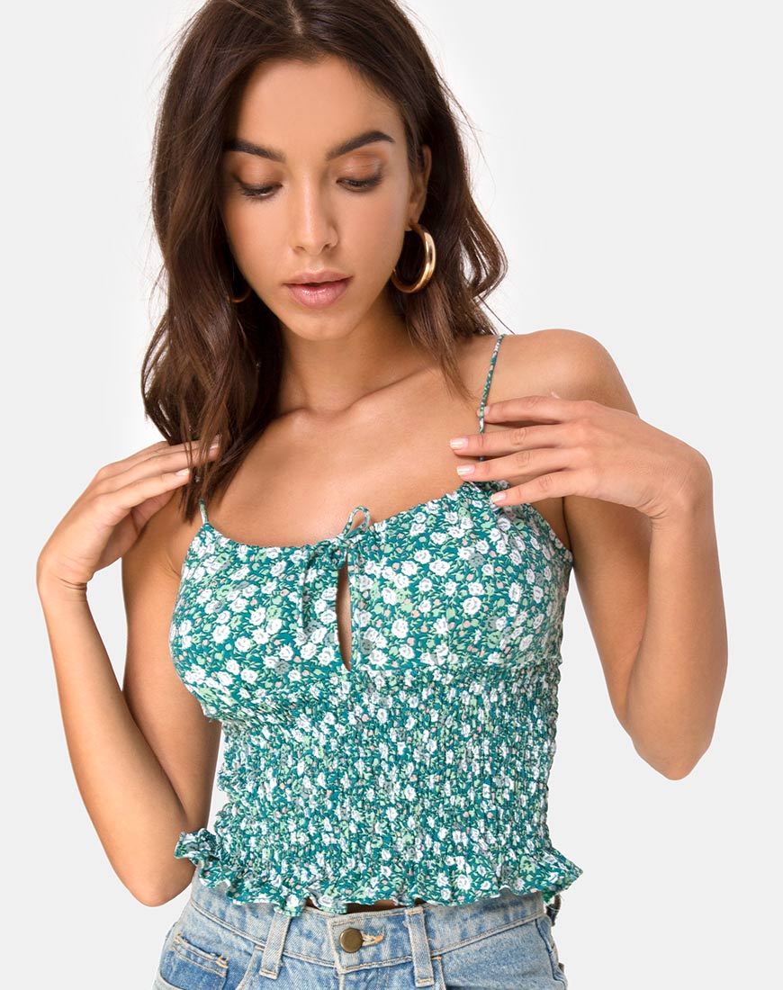 Top Cami Gemala in Floral Field