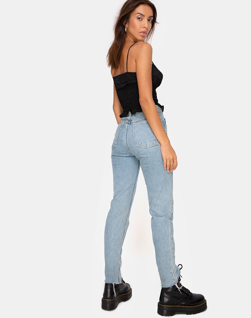 Image de Gemala Top en satin rose noir
