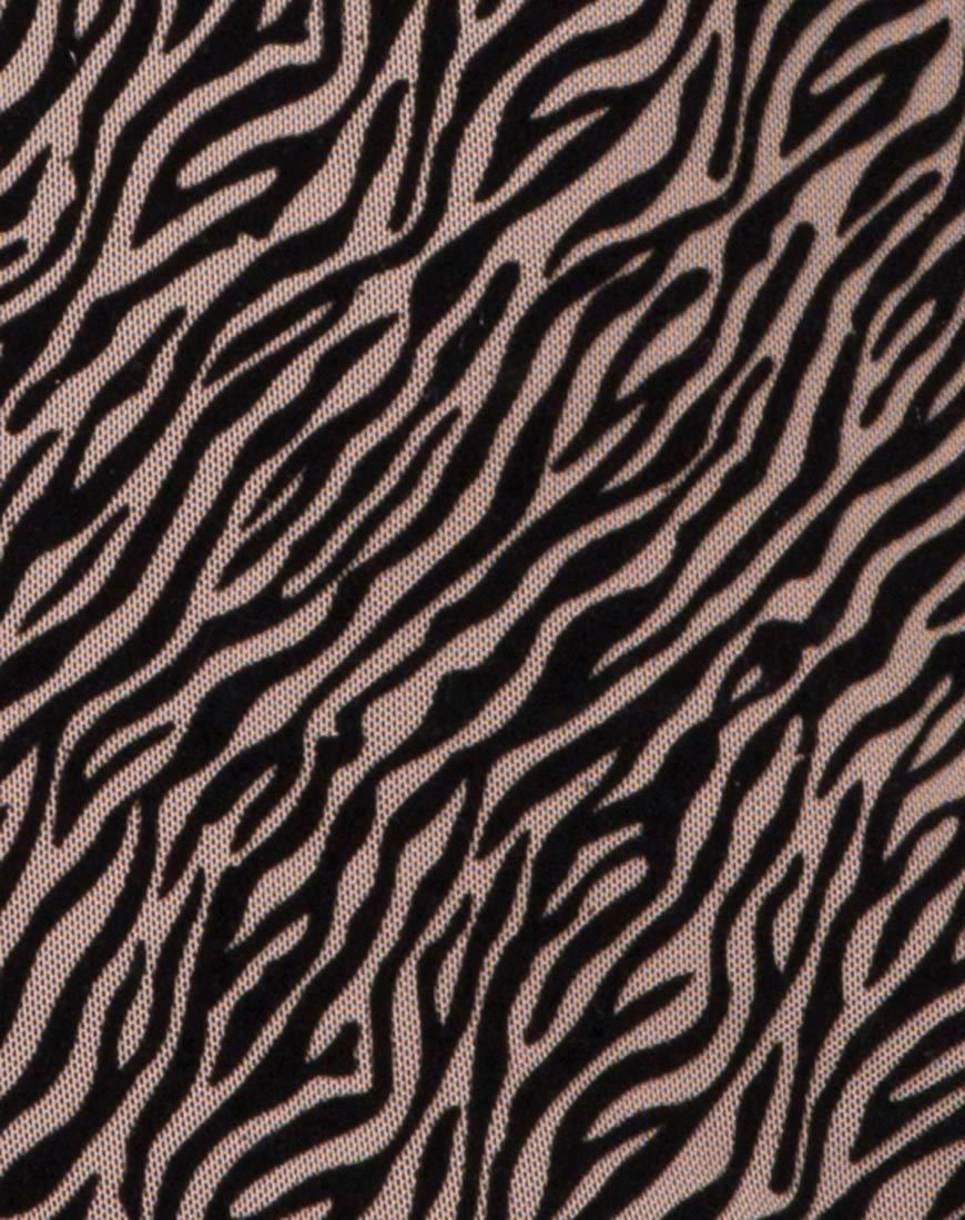 Image of Geneva Bodycon Dress in Tiger Net Tan