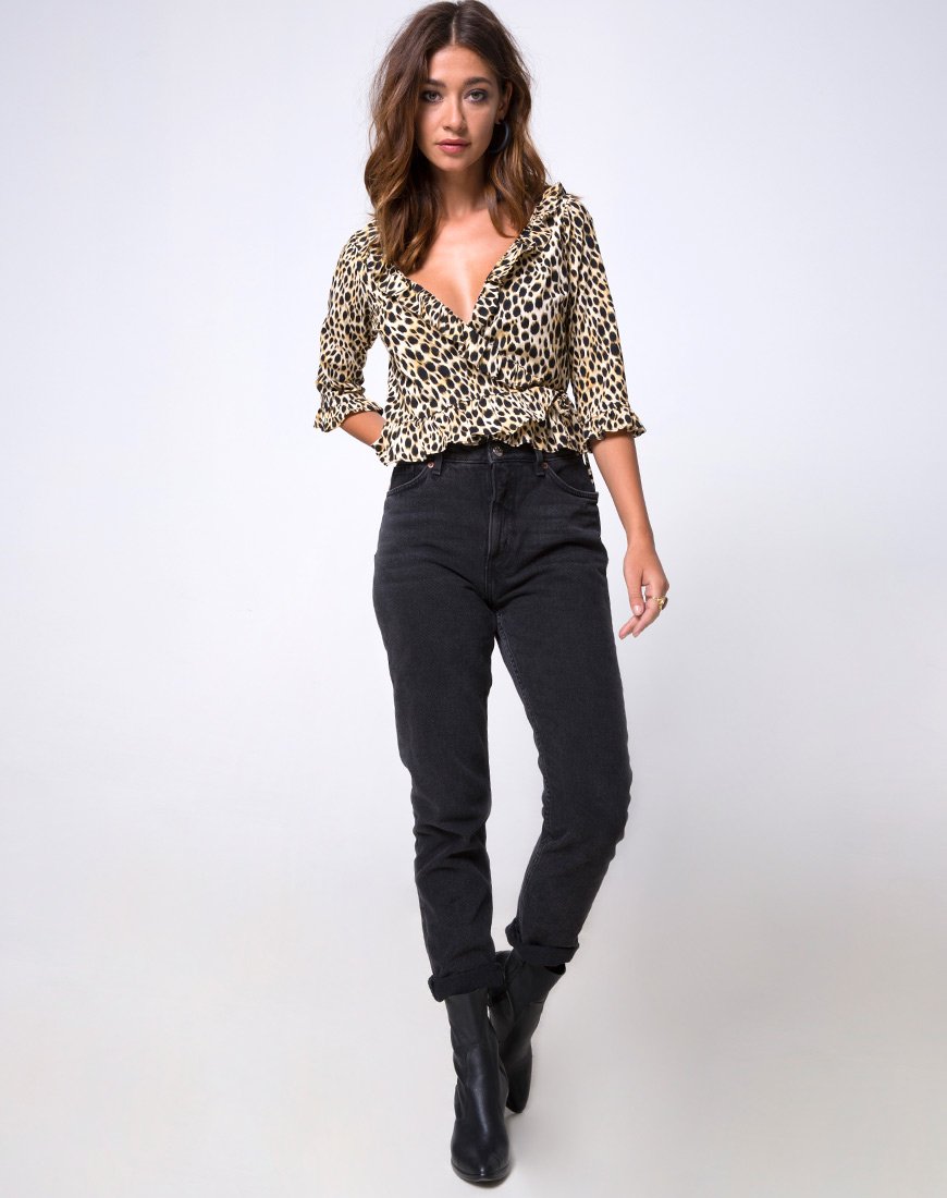 Image de Giam Wrap top in Cheetah