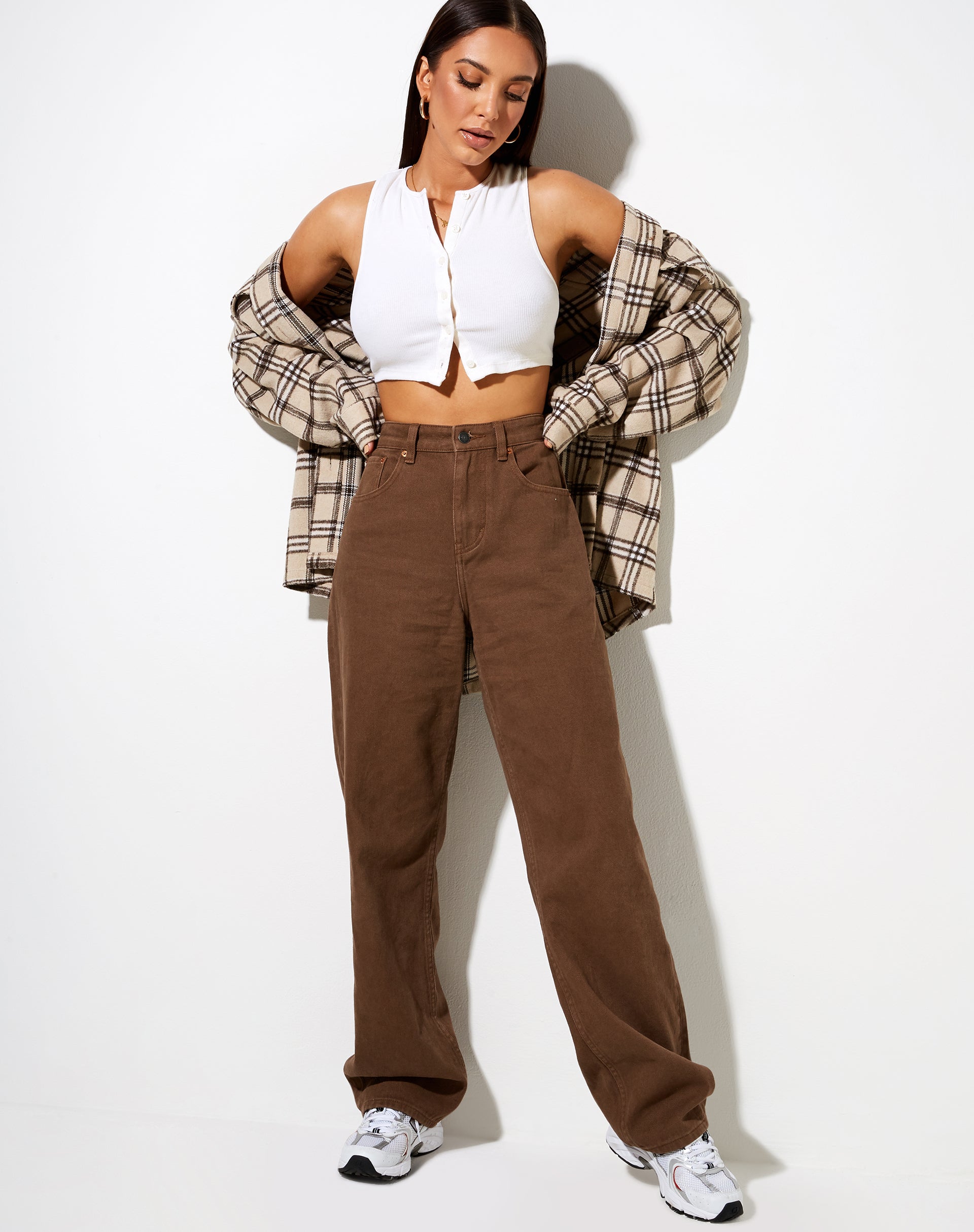 Image de Gilly Crop Top in Rib Ivory