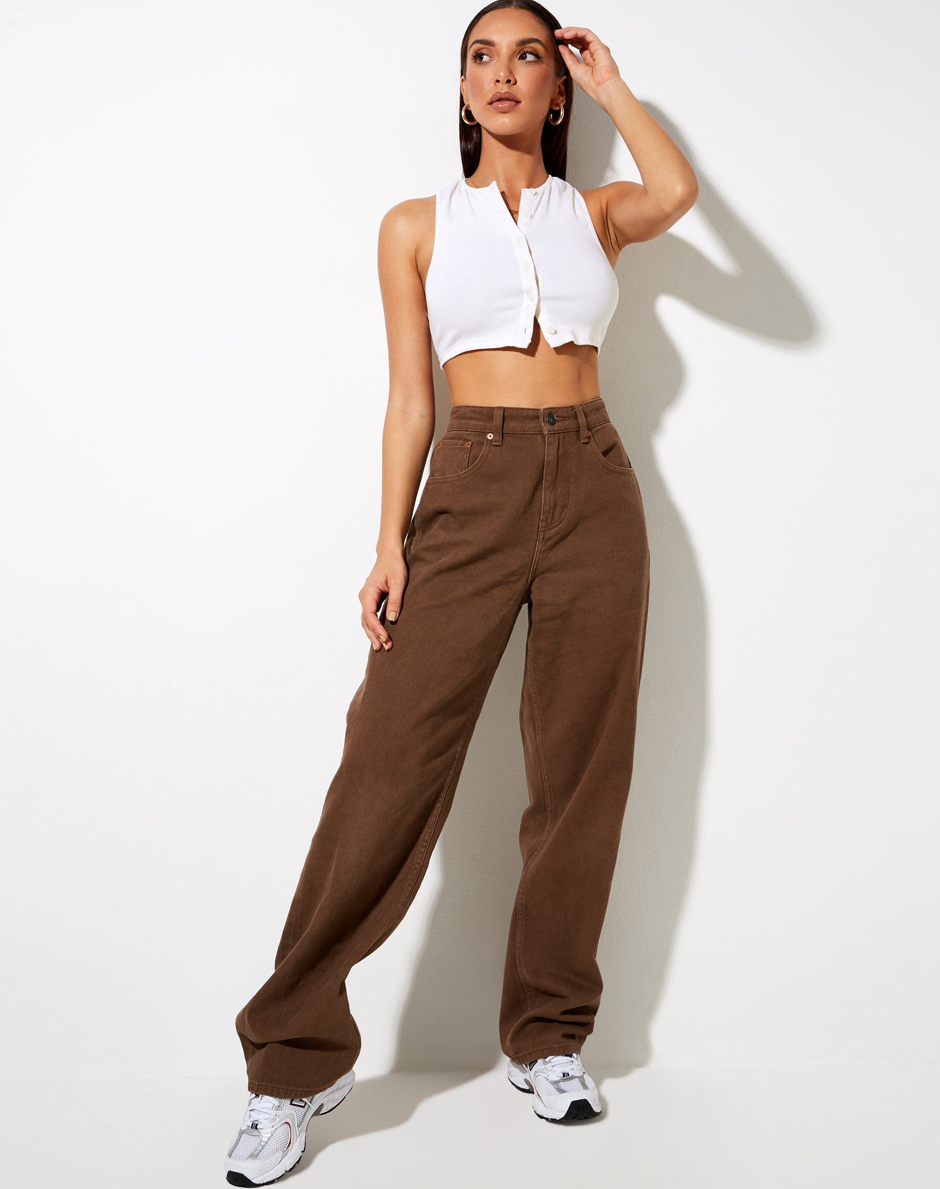 Image de Gilly Crop Top in Rib Ivory