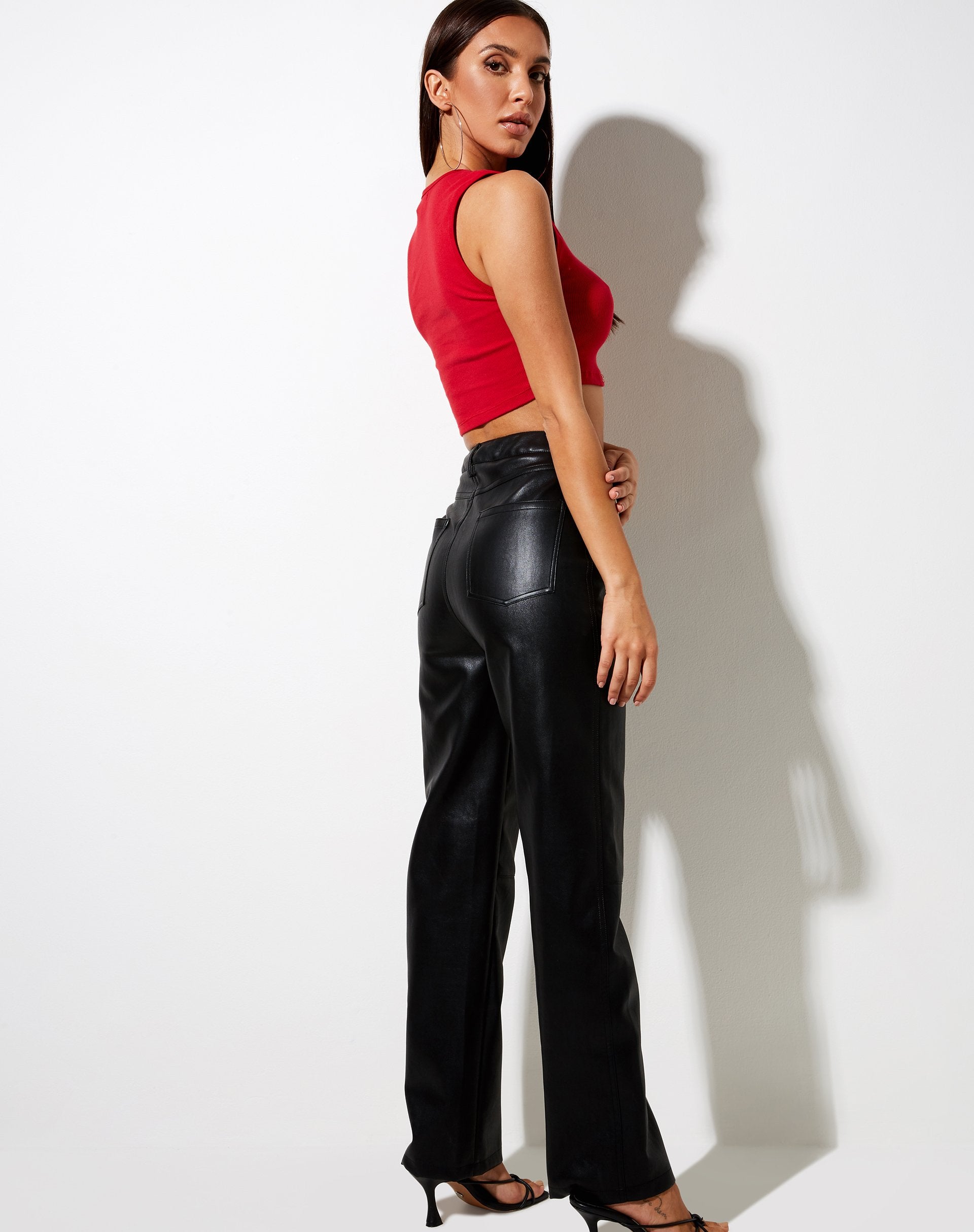 Image de Gimon Crop Top in Racing Red Angelo Embro